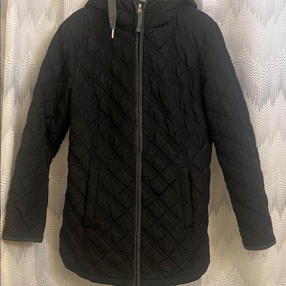 Jones New York Black Quilted Jacket